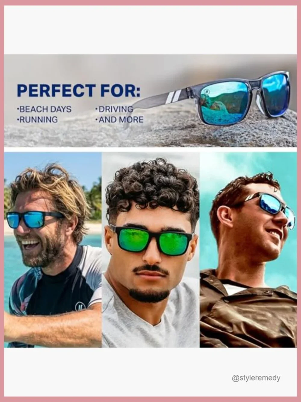 Polarized Sunglasses Active Style Durable Frame 100% UV Protection